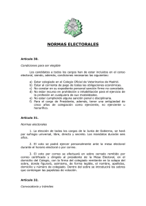 normas electorales - Colegio Oficial de Veterinarios de Madrid