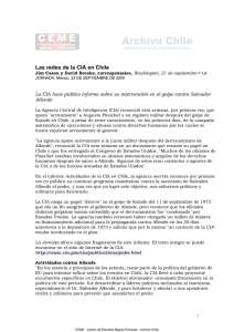 Las redes de la CIA en Chile