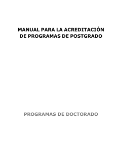 manual para la acreditación de programas de doctorado
