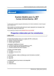 Examen Modelo para Cu.NET Cursos Universitarios .NET
