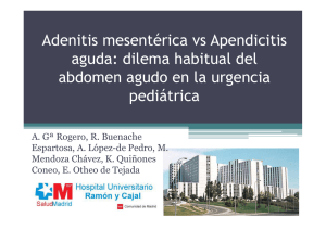 Adenitis mesentérica vs apendicitis aguda