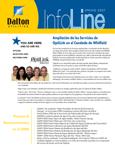 Ampliación de los Servicios de OptiLink en el Condado de Whitfield