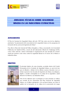 jornadas t`cnicas sobre seguridad minera en las industrias