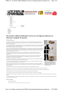 El escultor Alberto Bañuelos recrea en sus figuras pétreas un
