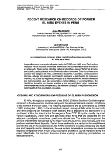 recent reseabch on records of former el nino events in peru