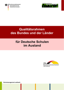 Qualitätsrahmen des Bundes und der Länder für Deutsche Schulen