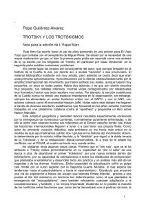 ´ Pepe Gutiérrez-Álvarez TROTSKY Y LOS TROTSKISMOS