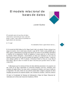El modelo relacional de bases de datos