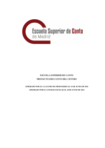 Descargar el PEC en PDF - Escuela Superior de Canto de Madrid