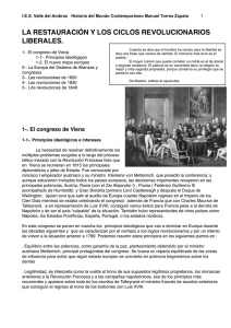 restauracion y ciclo revolucionario - historia