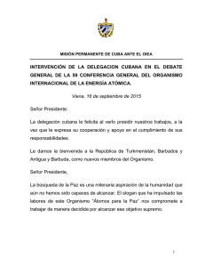intervención de la delegacion cubana en el debate general de la 59