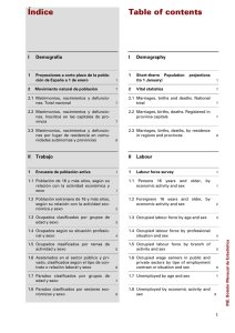 Índice Table of contents - Instituto Nacional de Estadistica.