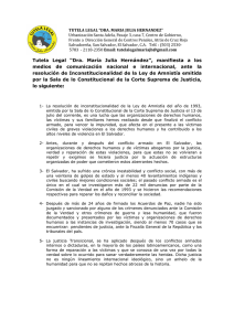 Tutela Legal “Dra. María Julia Hernández”, manifiesta a los medios