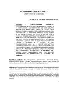 Delitos Inform&aacute;ticos en la Ley 30096 y la modificaci&oacute;n de la ley 30071