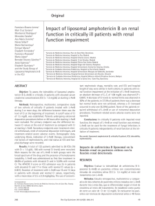Impact of liposomal amphotericin B on renal function in