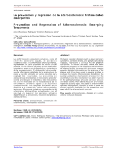 La prevención y regresión de la ateroesclerosis