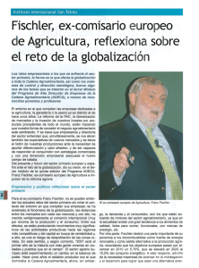 Fischler, ex-comisario europeo de Agricultura, reﬂexiona sobre