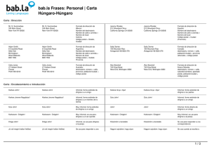 Frases: Personal | Carta (Húngaro-Húngaro)