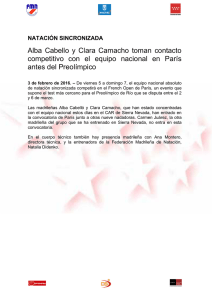 Alba Cabello y Clara Camacho toman contacto competitivo con el