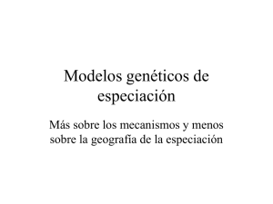 Modelos genéticos de especiación