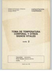 toma de temperatura corporal y otros signos vitales