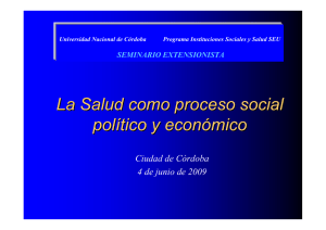 La Salud como proceso social - Universidad Nacional de Córdoba
