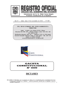 Gaceta No.009 - Corte Constitucional del Ecuador