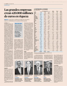 Las grandes empresas crean 420.000 millones de euros en riqueza