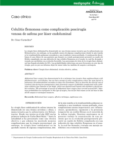 Celulitis flemonosa como complicación