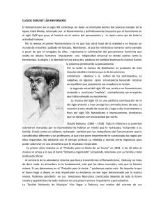 CLAUDE DEBUSSY 150 ANIVERSARIO El Romanticismo en el
