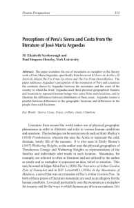 Perceptions of Peru`s Sierra and Costa from the literature of