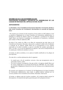 INFORME 8/04 DE 18 DE NOVIEMBRE DE 2004