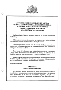 Page 1 ACUERDO DE RECONOCIMIENTO MUTUO DE TÍTULOS