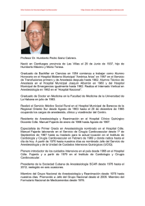 Profesor Dr. Humberto Pedro Sainz Cabrera. Nació en Cienfuegos