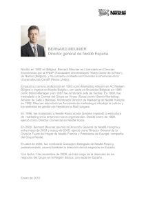BERNARD MEUNIER Director general de Nestlé España