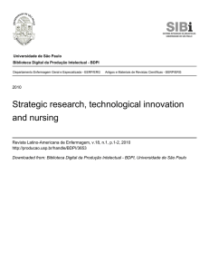 Strategic research, technological innovation and nursing