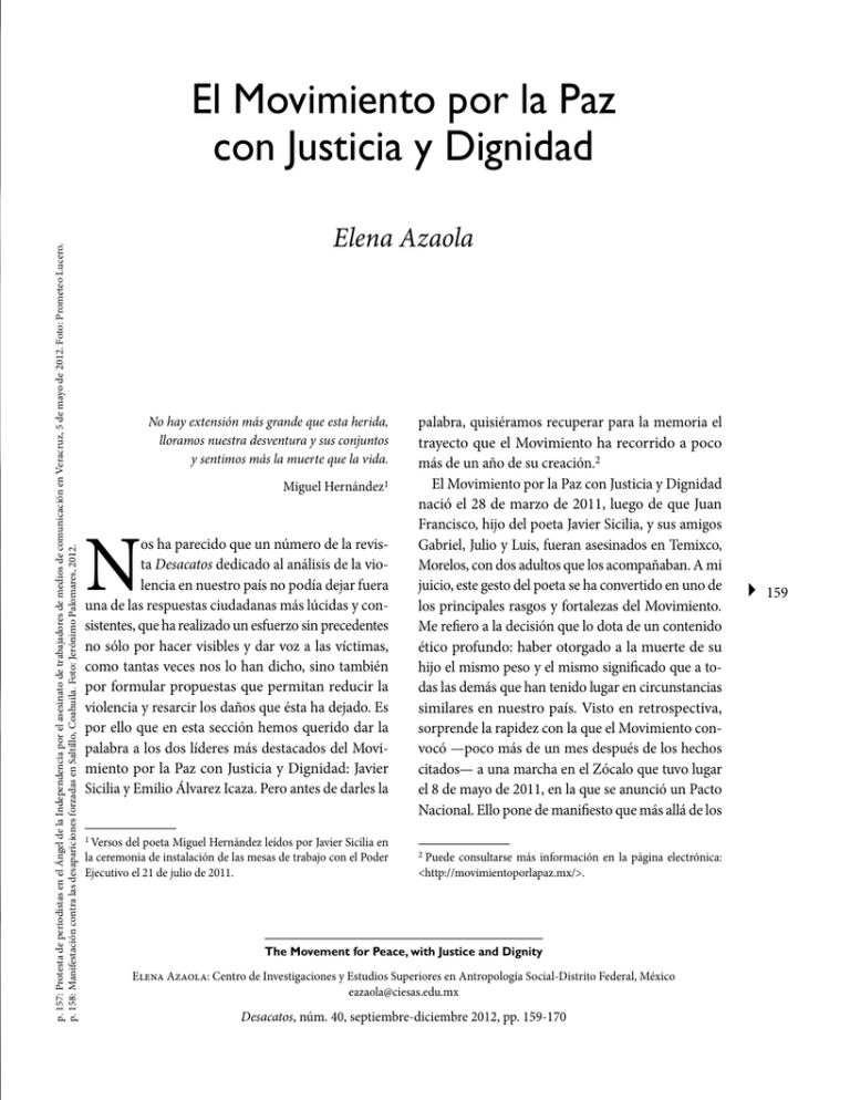 El Movimiento por la Paz con