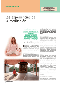 Las experiencias de la meditación
