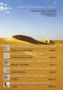 Catálogo de viajes a Egipto