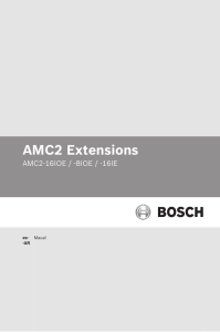 AMC2 Extensions - Bosch Security Systems