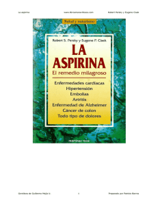 La aspirina www.librosmaravillosos.com Robert Persky y Eugene