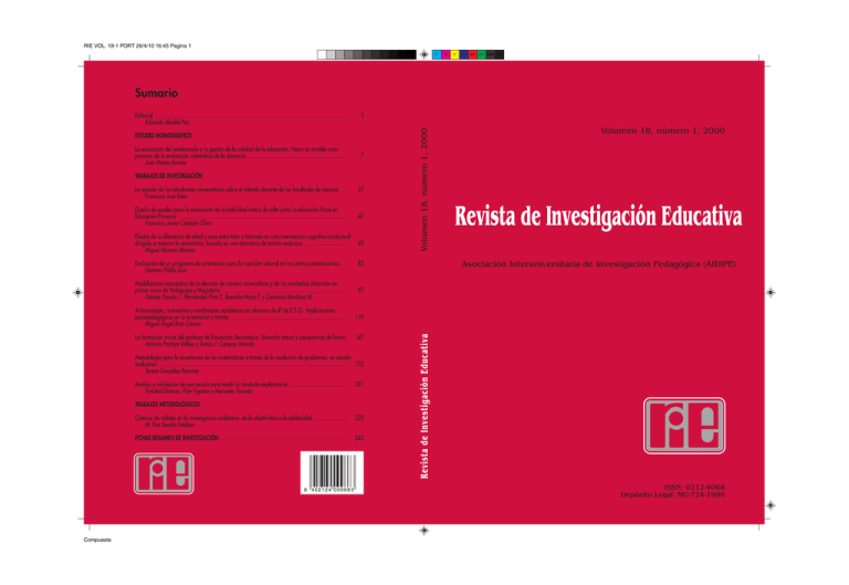 Revista De Investigación Educativa