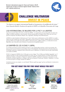 challenge MIlITaRISM InveST In peace