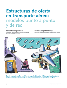 Estructuras de oferta en transporte aéreo: modelos punto a punto y