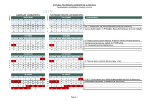 Calendario Académico del Centro Curso 2015/16