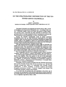 on` the stratigraphic distribution of the tin tinnid genus