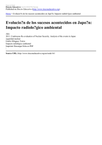 Evolucio?n de los sucesos acontecidos en Japo?n: Impacto radiolo