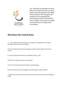 2016 Short Film Festival Rules