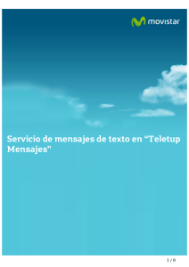 Servicio de mensajes de texto en “Teletup Mensajes”