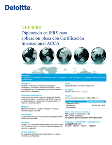 NIIF/IFRS Diplomado en IFRS para aplicación plena con